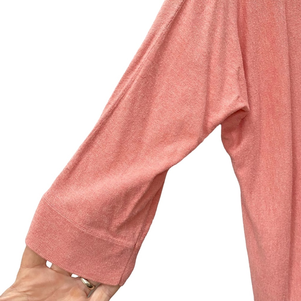 PureJill M/L Lightweight Long Cardigan Sweater Pink ¾ sleeve Pure Jill M L - Picture 4 of 7
